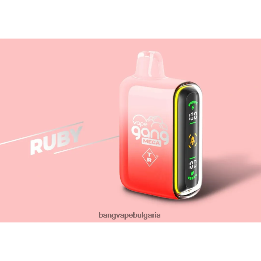 Vape Gang MEGA Вейп за еднократна употреба с 20 000 впръсквания (кутия от 5) рубин Bang Disposable Vape Flavors RF0JTD58