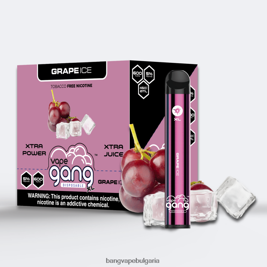 Vape Gang XL вейпове за еднократна употреба 600 впръсквания (кутия от 10) гроздов лед Best Bang Vape Flavor RF0JTD62