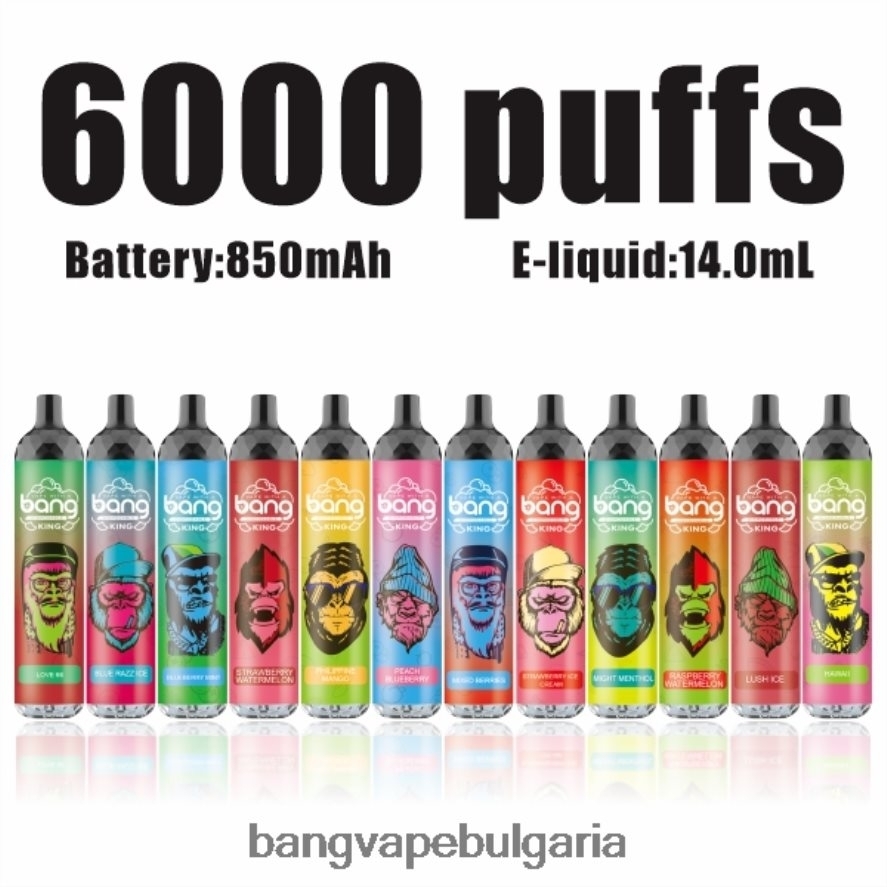 Bang Vape King 6000 впръсквания 5% nic презареждаема тип-c разполагаем Bang Vape Flavors RF0JTD8