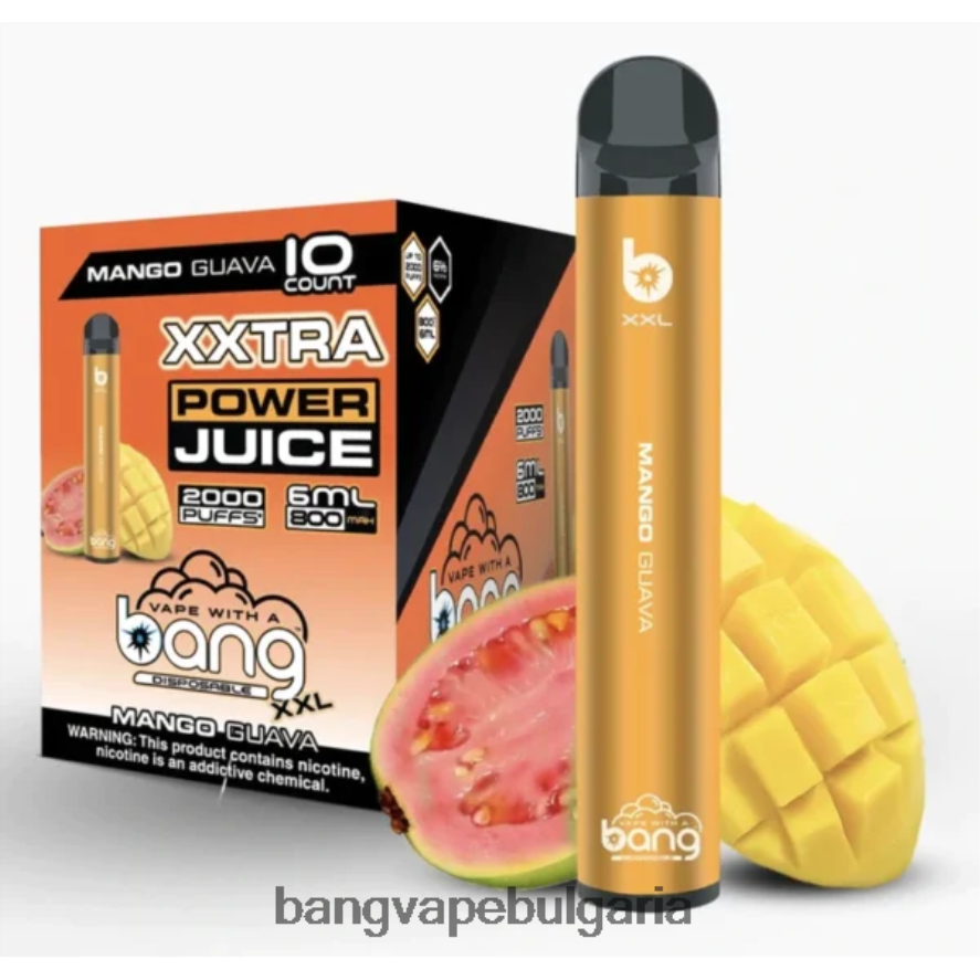 Bang Vape XXL 2000 впръсквания манго гуава Best Bang Vape Flavor RF0JTD20