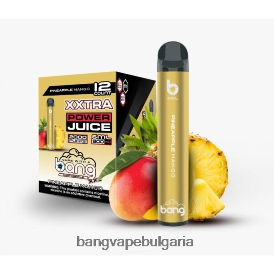 Bang Vape XXL 2000 впръсквания ананас манго Vape Gang Bulgaria RF0JTD21
