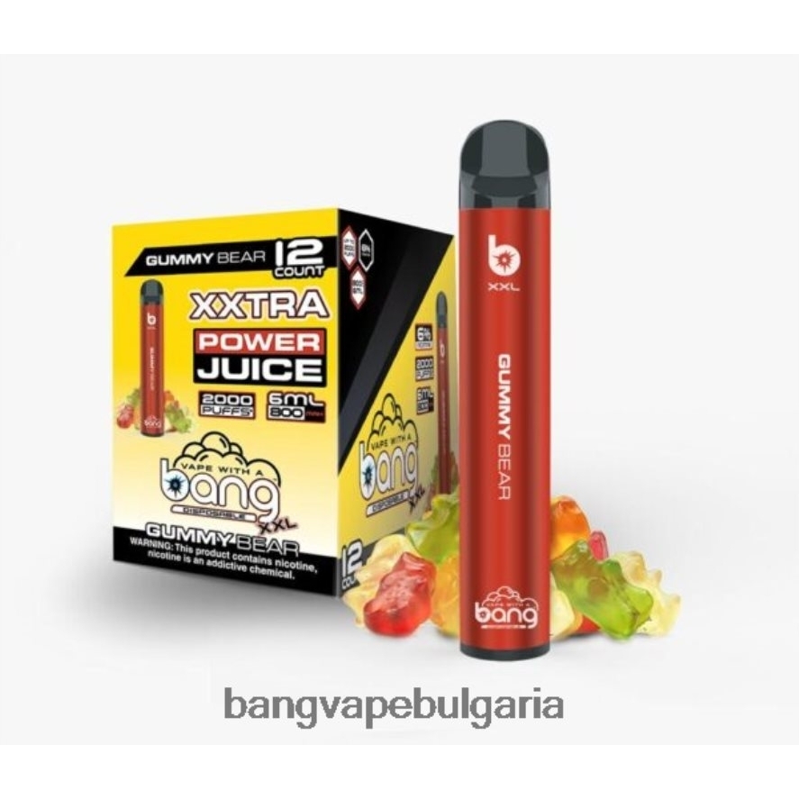 Bang Vape XXL 2000 впръсквания желирано мече Vape Gang Disposables RF0JTD17